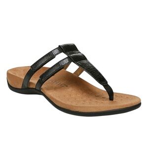 VIONIC | Black Elvia Womens Adjustable Slip-on Orthotic Sandal Flip Flop size 10